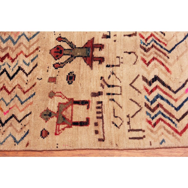 Nazmiyal Collection Vintage Persian Gabbeh Rug 1 Ft 10 in X 2 Ft 8 In For Sale - Image 4 of 5