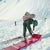 Mountain Top by Toni Frissell A member of the Klosters ski patrol checks a stretcher, Switzerland, 1951. (Photo by Toni...