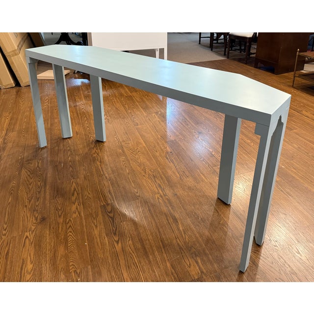 Contemporary Light Blue Console Table by Highland House For Sale - Image 13 of 13