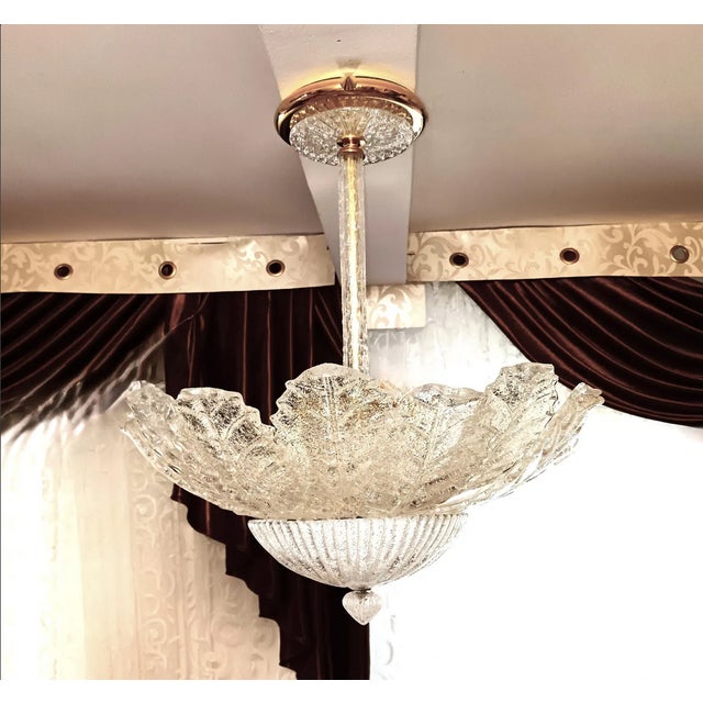 Murano Glass Ceiling Light from Barovier & Toso, 1970s For Sale - Image 11 of 12