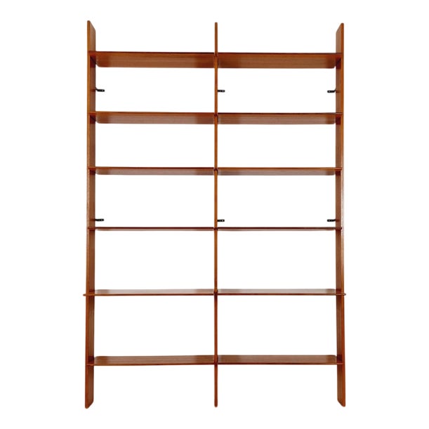 Vintage German Teak Bookshelf, 1960s For Sale