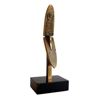 Modern Abstract Bronze Sculpture by Carlo Brera, 1970s For Sale