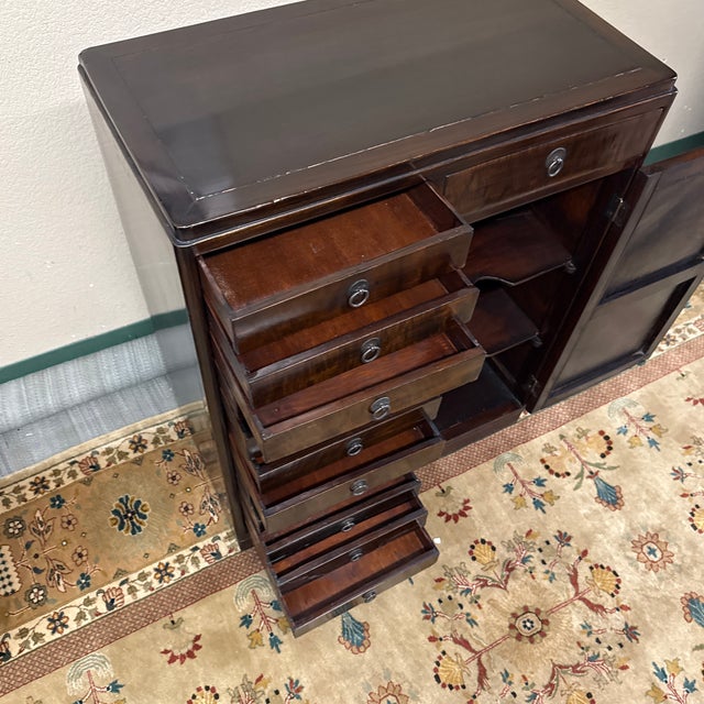 19th Century Dark Burl Wood Collectors Cabinet, 19th Century Style For Sale - Image 5 of 12