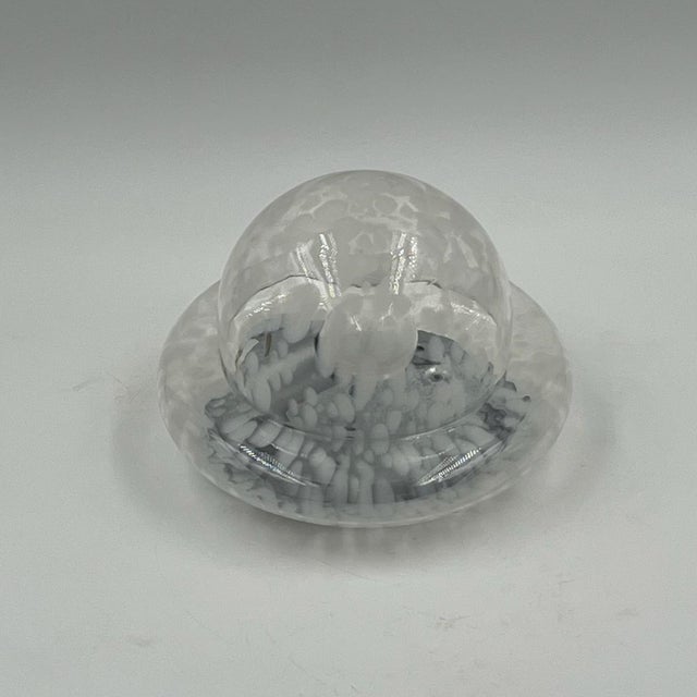 Vintage Space Age UFO Flush Mount Light Fixture with Spotted Glass Shade, 1960s For Sale - Image 11 of 11