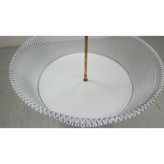 Vintage White Metal and Brass Planter, France, 1960s For Sale - Image 12 of 18