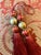 2020s Beaded Satin Key Tassel in Red and Gold Color For Sale - Image 5 of 15