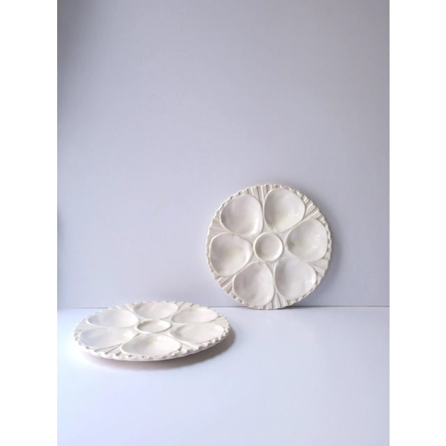 French White Oyster Plate, Pair For Sale - Image 3 of 9