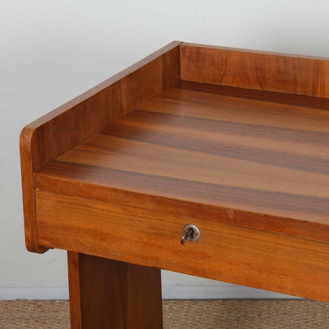 Brown Small Modern French Desk, 1940s For Sale - Image 8 of 9