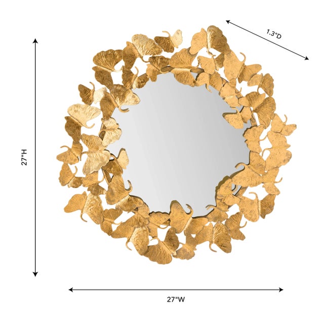 Lyrical Butterfly 27" Mirror For Sale - Image 4 of 6
