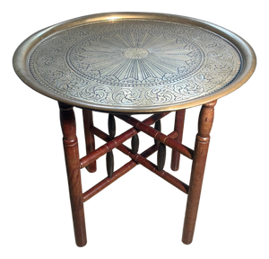 Decorative Tea Table with Removable Tray, 1940s, Set of 2