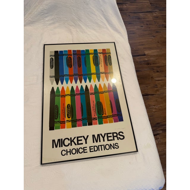 1970s Vintage Mickey Myers "Even More..."Crayola Crayon Pop-Art Poster, Framed For Sale - Image 12 of 12