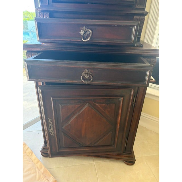 Early 19th Century Antique French Louis XVI Buffet a Deux Corps or Cupboard, For Sale - Image 5 of 9