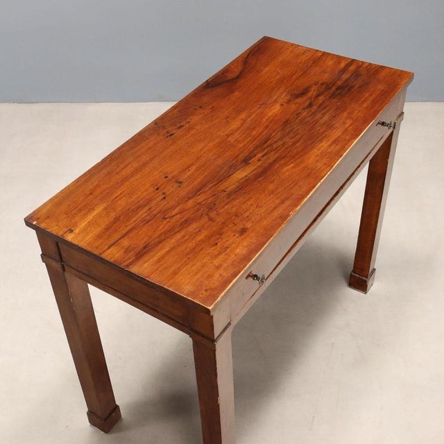 Italian Empire Console Table in Walnut with Drawer For Sale - Image 6 of 8