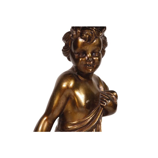Early 20th Century Bronze Plated Figural Compotier For Sale - Image 5 of 12