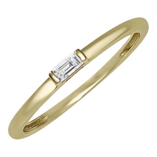 Atelier All Day Diamond Baguette Pinky Ring, Size 4 For Sale