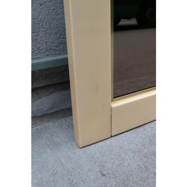 1980s Pair of Lacquered Parchment Modernist Mirrors For Sale - Image 11 of 18