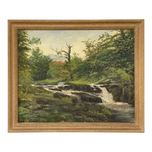 Tobias Everet Spence, River Forest Landscape Oil Painting by 20th Century Post War Irish Artist, 1945