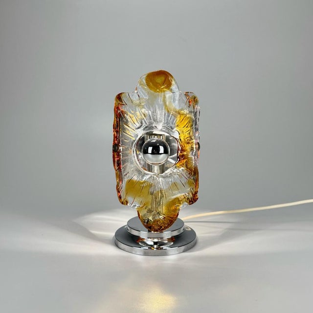 Mid-Century Modern Murano Table Lamp by Toni Zuccheri for Mazzega, 1970s For Sale - Image 3 of 9