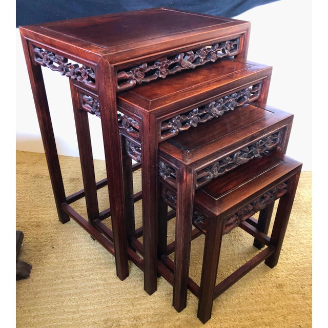 Chinese Rosewood Nesting Tables, Set of 4 Chairish