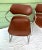 Hugh Acton Pair of 1970s Brown Vinyl and Chrome Stacking Chairs For Sale - Image 4 of 11