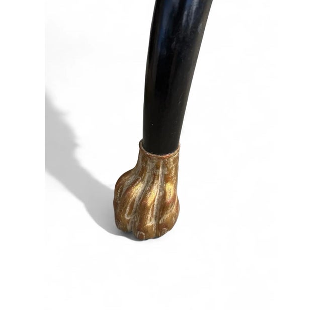 Wood Rose Tarlow Regency Paw Foot Bench in Scalamandre Snakeskin For Sale - Image 7 of 8