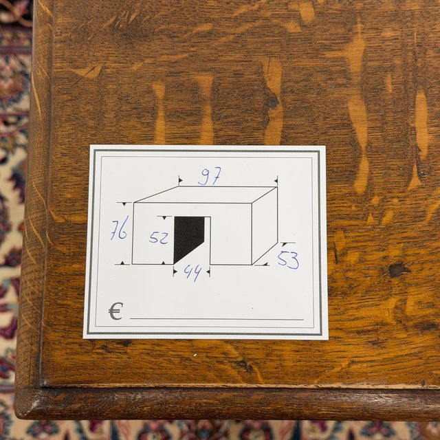Antique English Writing Desk in Oak For Sale - Image 14 of 15