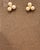 Gemstone Tripod Pearl Stud Earring With Tiny Diamond in 14 Karat Yellow Gold For Sale - Image 7 of 8