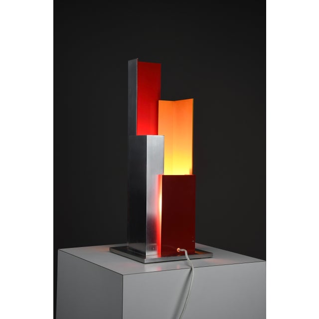 Sculptural Aluminium Table Lamp, 1960s For Sale - Image 13 of 18