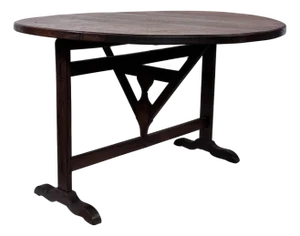 19th Century French Oak Tilt Top Wine Table