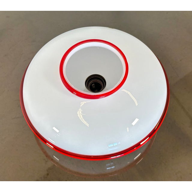 Red Glass Ceiling Lights by Fratelli Toso, Set of 3 For Sale - Image 8 of 14