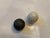 Mid-Century Modern Small Crate & Barrel White & Dark Marble Salt & Pepper Shakers- a Pair For Sale - Image 3 of 5