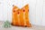 Indian Orange Tango Silk Phulkari Pillow For Sale - Image 3 of 9