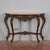Brown Baroque Style Carved Console Table with Pink Marble Top, 1960s For Sale - Image 8 of 18