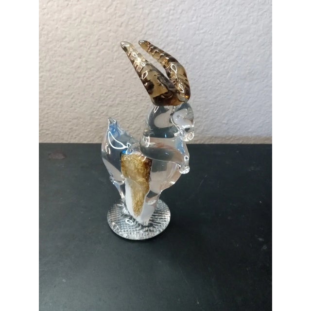 1980s Polish Art Glass Ram Figurine For Sale - Image 4 of 7