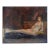 1940s Modern Reclining Nude Oil Painting on Linen For Sale