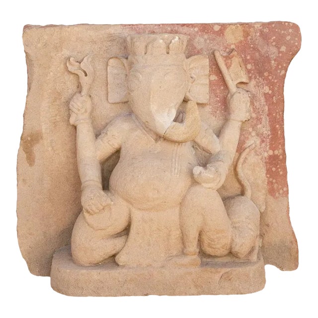 Indian Sandstone Ganesha Temple Carving For Sale