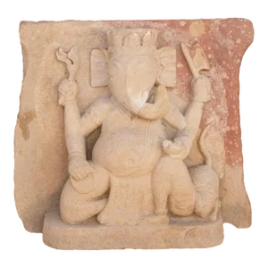 Indian Sandstone Ganesha Temple Carving