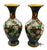 Vintage Jingfa Chinese Hollywood Regency Style Cloisonné Brass & Enamel Vases - Pair For Sale In Greensboro - Image 6 of 9