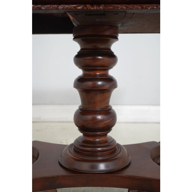 Antique American Mahogany Empire Style Game Table For Sale - Image 12 of 18