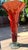 Late 20th Century Hand-Blown 20" Amber Red Art Glass Trumpet Vase Applied Serpentine Spiral For Sale - Image 5 of 18
