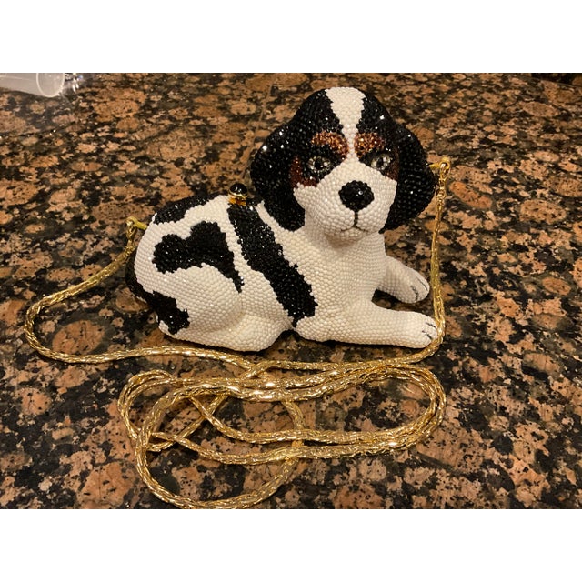 KATHRINE BAUMANN BEVERLY HILLS CAVALIER DOG CRYSTAL EVENING BAG A Whimsical and highly collectible Katherine Baumann of...