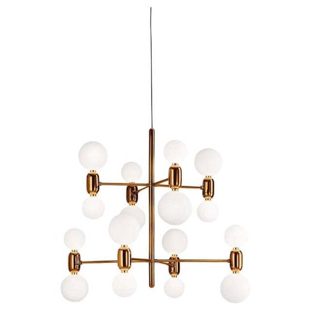 Aballs 8 Golden Suspension Lamp in Metal and Glass by Jaime Hayon for Parachilna For Sale - Image 11 of 11