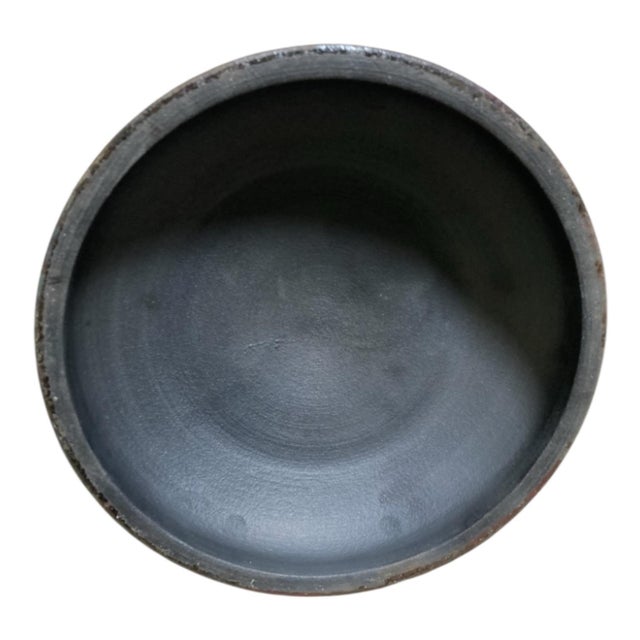 Signed Tamerlane Burnell Monumental Raku Lidded Vessel For Sale - Image 9 of 10