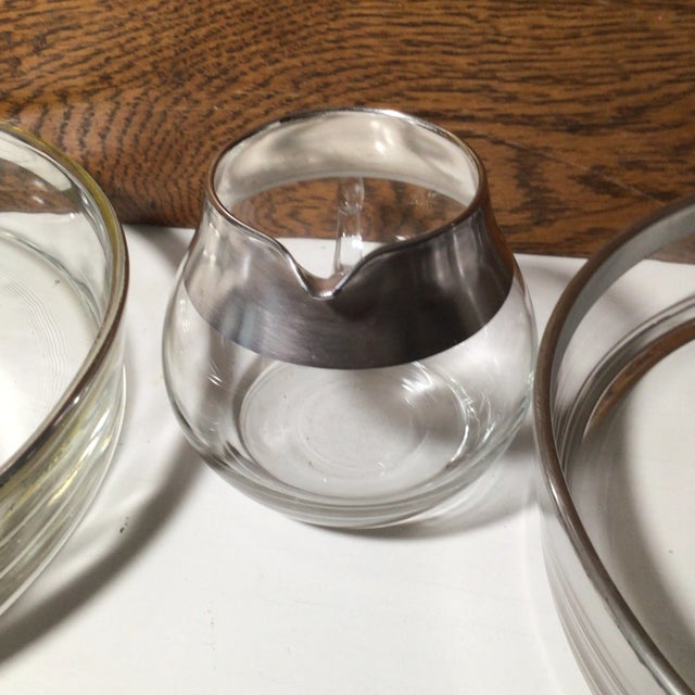 Transparent Dorothy Thorpe Silver Rim Serving Entertainment Assorted Set of 8 For Sale - Image 8 of 13
