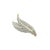 Early 21st Century Yellow Gold & Platinum Diamond Feather Brooch For Sale - Image 5 of 6