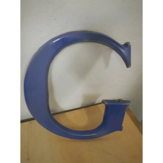 Blue Letter G in Terracotta, 1940 For Sale - Image 8 of 8