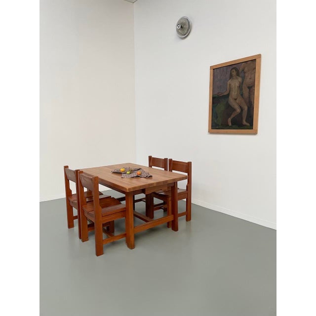 1960s Vintage Table and Chairs, 1960s, Set of 5 For Sale - Image 5 of 18