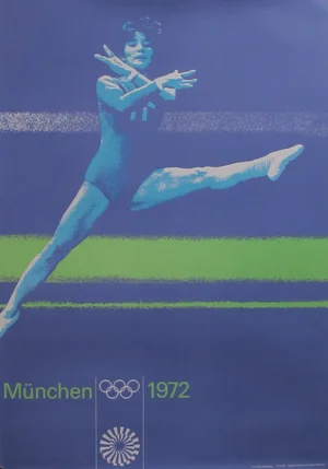 Original 1972 Munich Gymnastics Poster