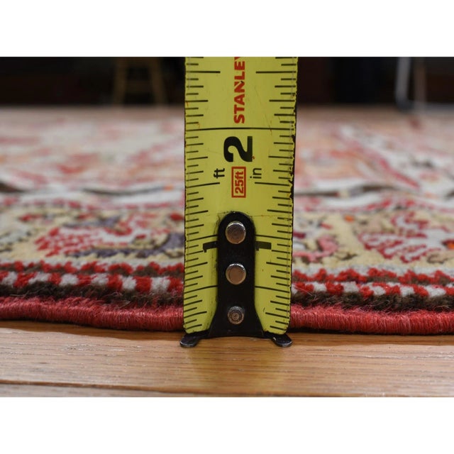 1920 3'10"x5'4" Pompeain Red Hand Knotted Antique Bergama Prayer Wool Oriental Rug For Sale - Image 4 of 5