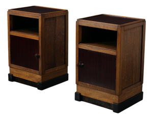 Hague School Nightstands, 1930s, Set of 2